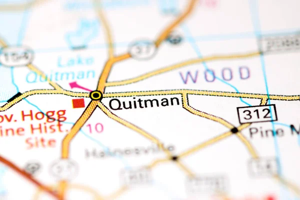 Quitman Texas Eua Sobre Mapa — Fotografia de Stock