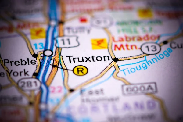Truxton New York Stati Uniti Una Mappa — Foto Stock