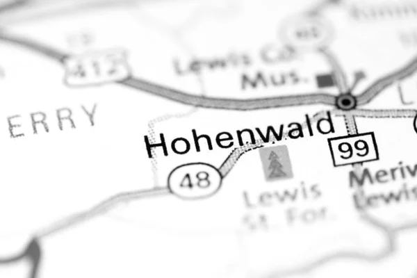 Hohenwald 田纳西地图上的美国 — 图库照片