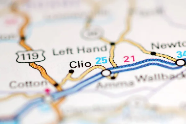 Clio Vagyok Nyugat Virginia Usa Egy Földrajzi Térképen — Stock Fotó