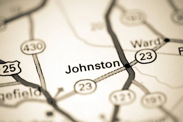 Johnston Augusta Eua Sobre Mapa — Fotografia de Stock