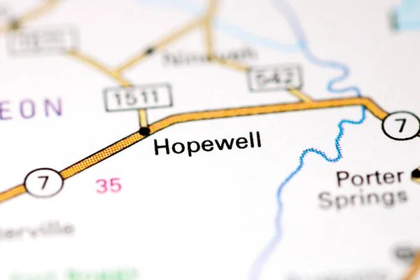 Hopewell Proszę Teksas Usa Mapie — Zdjęcie stockowe