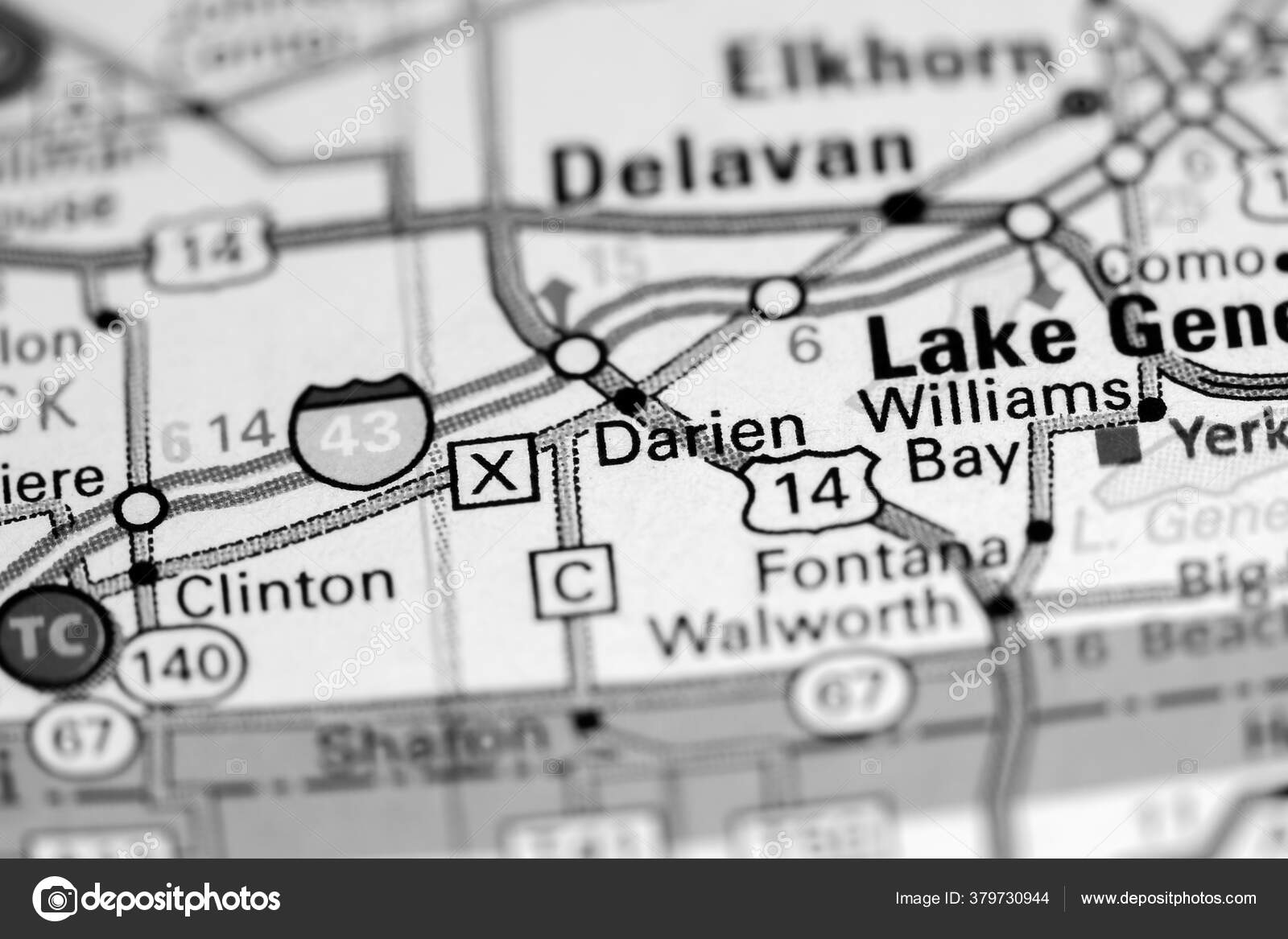 Darien Wisconsin Eeuu Mapa fotografía de stock © aliceinwonderland2020
