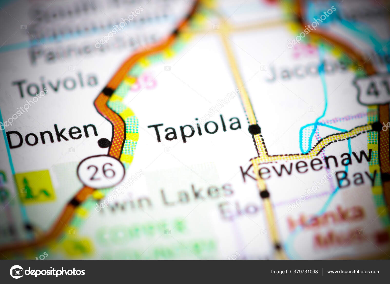 Tapiola Michigan Usa Map — Stock Photo © aliceinwonderland2020 379731098