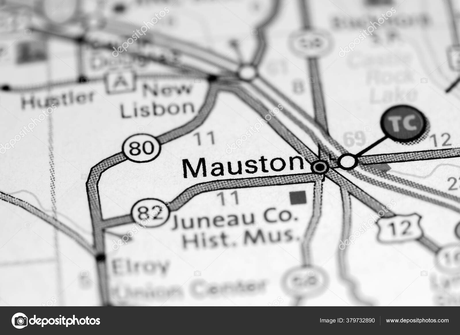 Mauston Wisconsin Usa Map Stock Photo by ©aliceinwonderland2020 379732890
