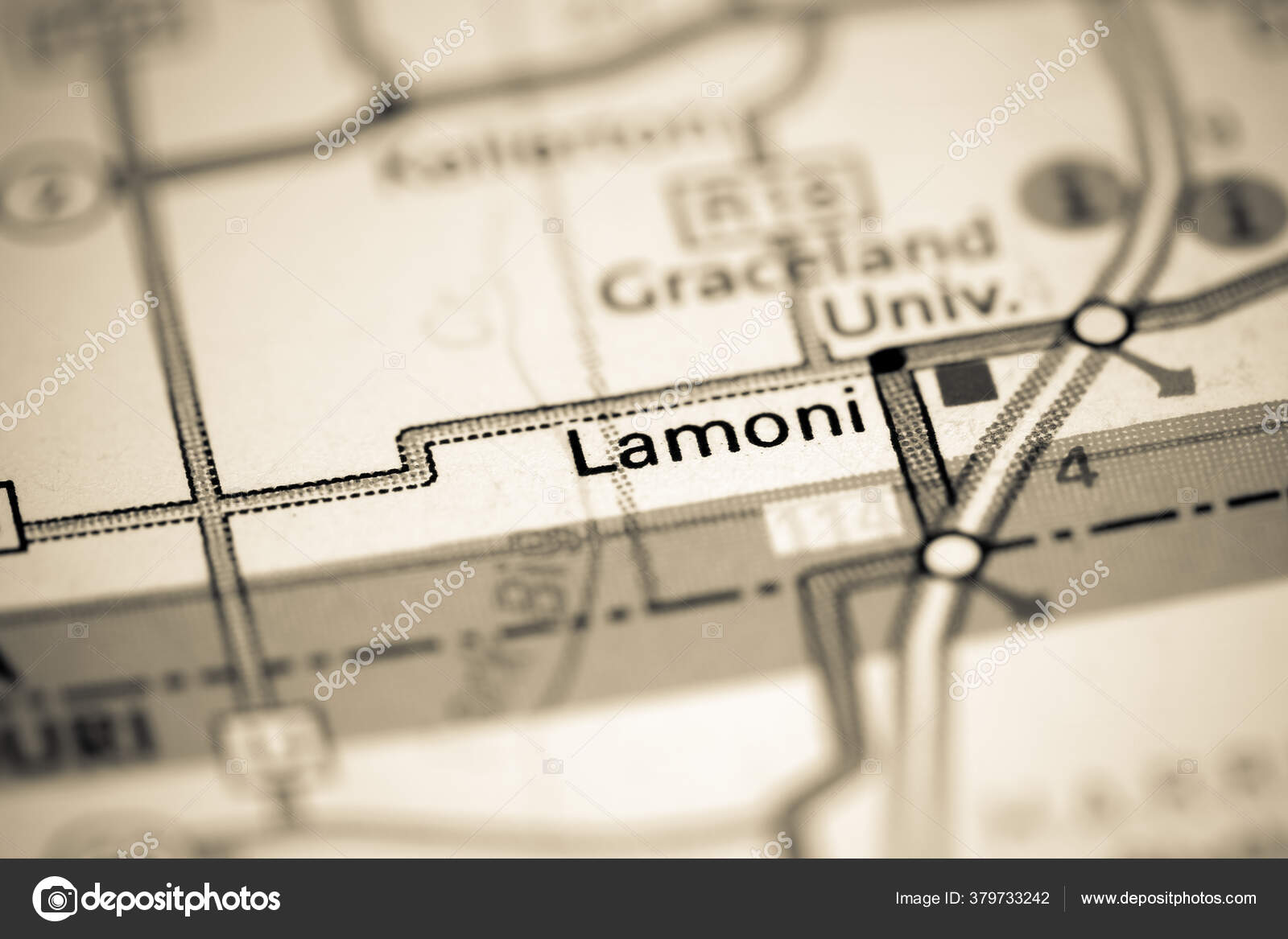 Lamoni Iowa Eeuu Mapa fotografía de stock © aliceinwonderland2020