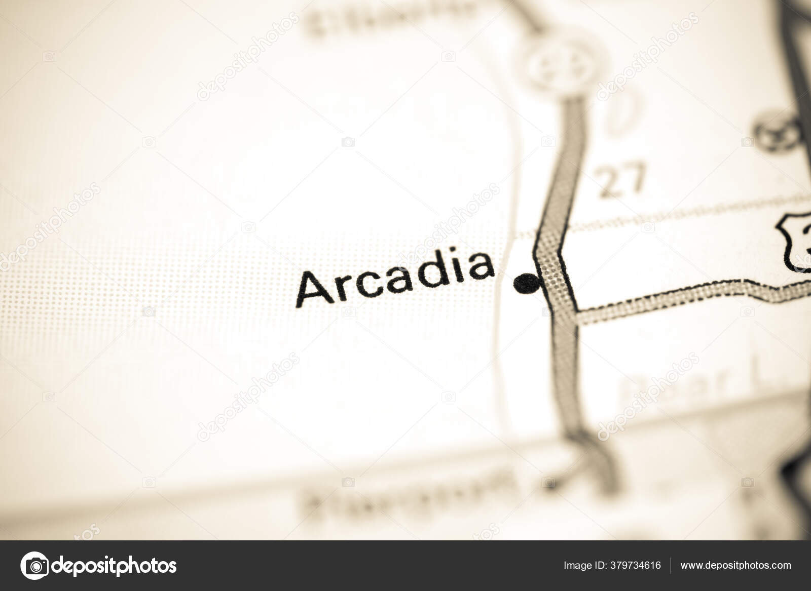 Arcadia Michigan Usa Map — Stock Photo © aliceinwonderland2020 379734616