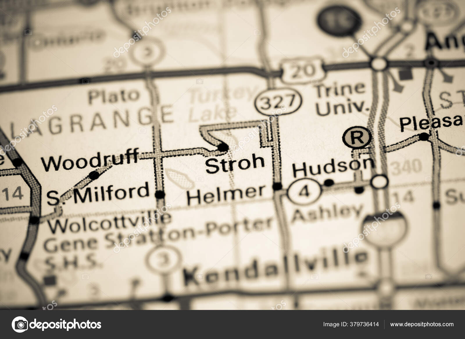 Stroh Indiana Usa Map — Stock Photo © aliceinwonderland2020 379736414