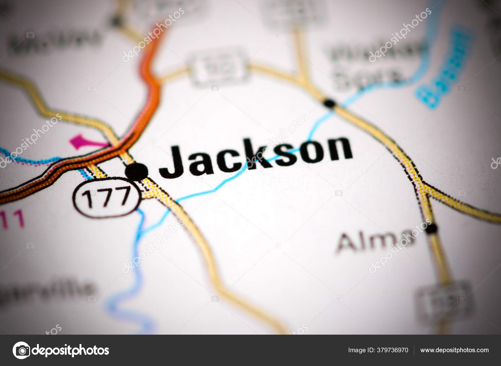 Jackson Alabama Usa Map Stock Photo by ©aliceinwonderland2020 379736970