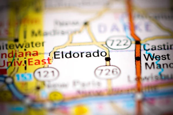 Ельдорадо Огайо Сша Географічній Карті — стокове фото