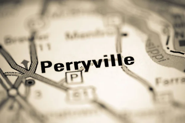 Perryville Missouri Abd Coğrafya Haritasında — Stok fotoğraf