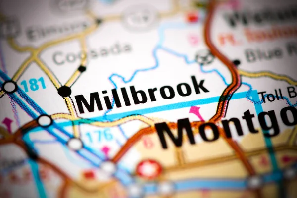 Millbrook Alabama Eua Sobre Mapa — Fotografia de Stock