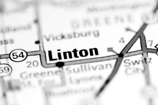 リントン インディアナ州 地理地図上のアメリカ — ストック写真