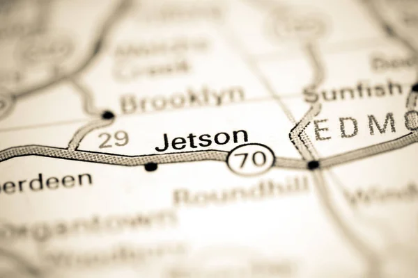 Джетсон Кентуккі Сша Географічній Карті — стокове фото