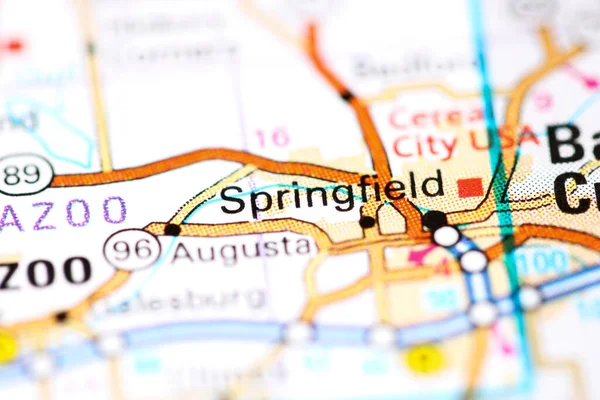 Springfield Michigan Eeuu Mapa — Foto de Stock