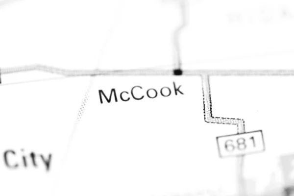 麦克库克德克萨斯 地图上的美国 — 图库照片