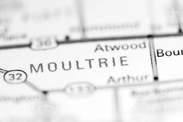 Moultrie Illinois Abd Coğrafya Haritasında — Stok fotoğraf