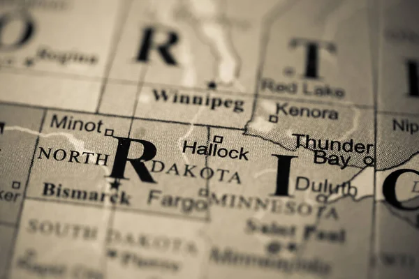 Hallock Usa Geografisk Karta — Stockfoto