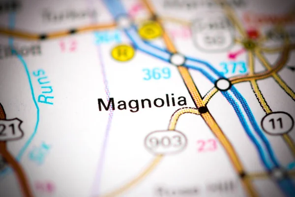 Magnólia Vagyok Észak Karolina Usa Térképen — Stock Fotó