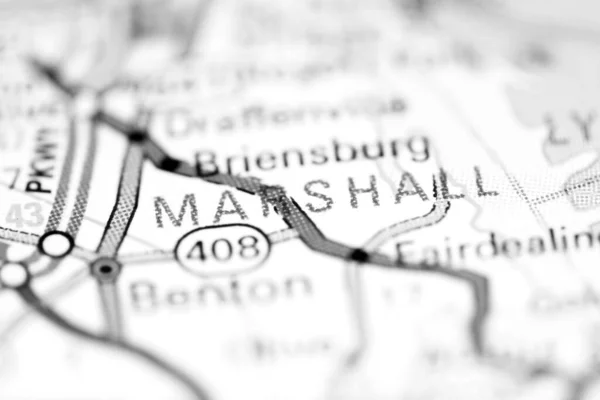 Marshall Kentucky Eua Sobre Mapa Geografia — Fotografia de Stock