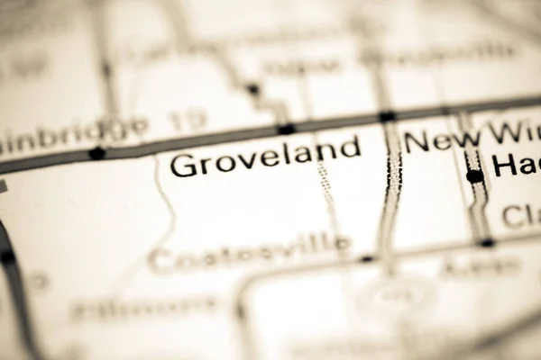 Groveland Indiana Eua Sobre Mapa Geografia — Fotografia de Stock