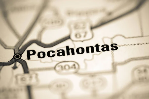 Pocahontas Arkansas Usa Geography Map — Stock Photo, Image