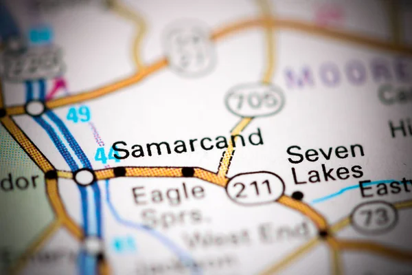 Samarcand Severní Karolína Usa Mapě — Stock fotografie