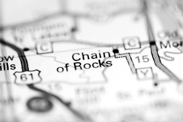 岩の鎖 ミズーリ州 地理地図上のアメリカ — ストック写真