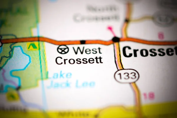 West Crossett Alabama Eeuu Mapa — Foto de Stock