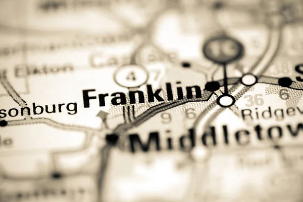 Franklin Ohio Eeuu Mapa Geográfico —  Fotos de Stock