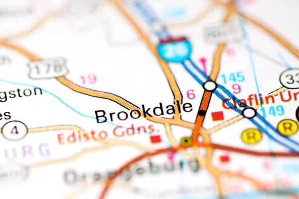 Brookdale Augusta Eeuu Mapa — Foto de Stock