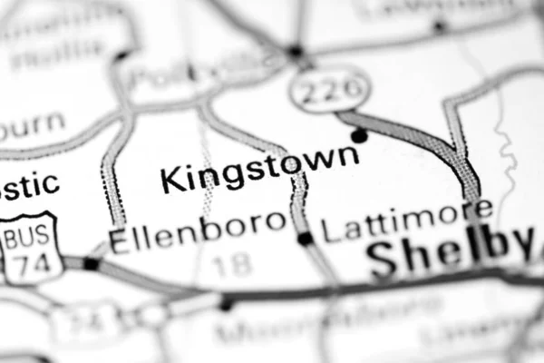 Kingstown Carolina Norte Eua Sobre Mapa — Fotografia de Stock