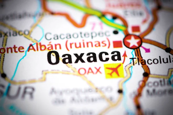 Oaxaca. Mexico on a map