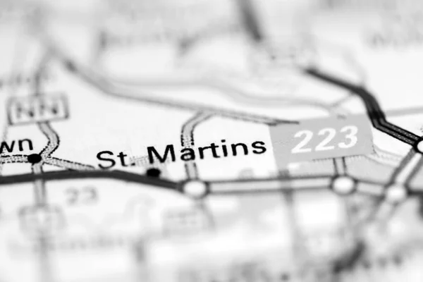 セント マーティンス ミズーリ州 地理地図上のアメリカ — ストック写真