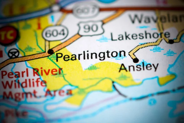 Pearlington Louisiana Abd Haritada — Stok fotoğraf