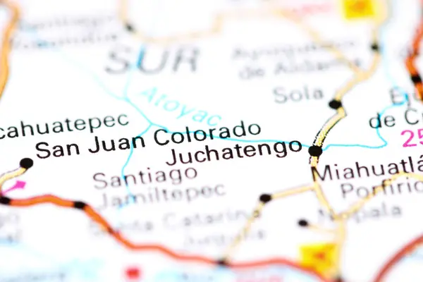 Juchatengo Mexiko Karta — Stockfoto