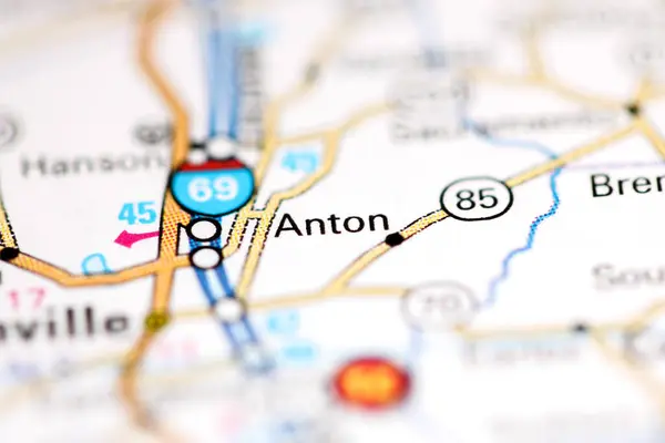 Anton Kentucky États Unis Sur Une Carte Géographique — Photo