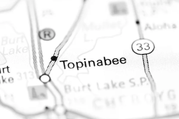 Topinabee Michigan Eeuu Mapa — Foto de Stock