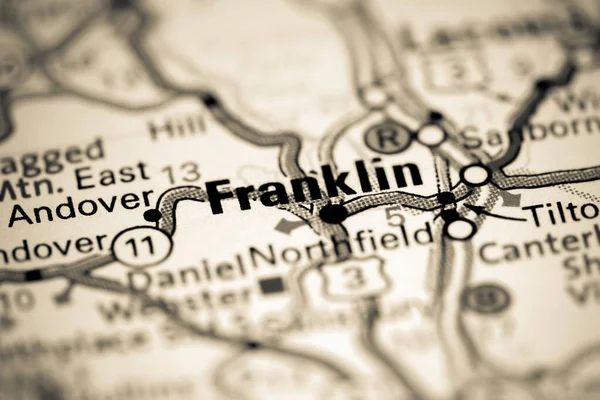 Franklin New Haven Eeuu Mapa —  Fotos de Stock