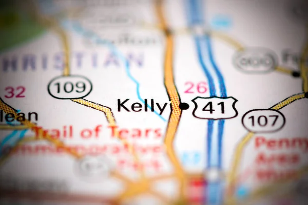 Ben Kelly Kentucky Abd Coğrafya Haritasında — Stok fotoğraf