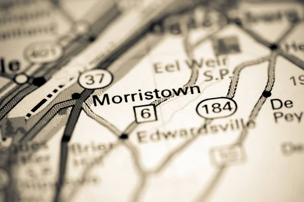 Morristown Nueva York Eeuu Mapa —  Fotos de Stock