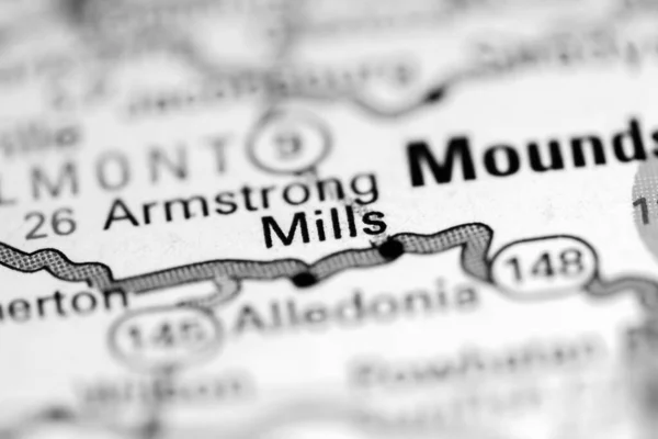 Armstrong Mills Ohio Eua Sobre Mapa Geografia — Fotografia de Stock