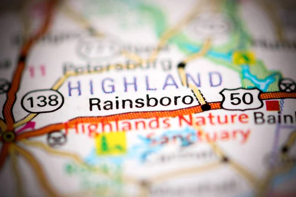 Rainsboro Ohio Eua Sobre Mapa Geografia — Fotografia de Stock