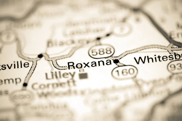 Roxana Kentucky Eeuu Mapa Geográfico — Foto de Stock