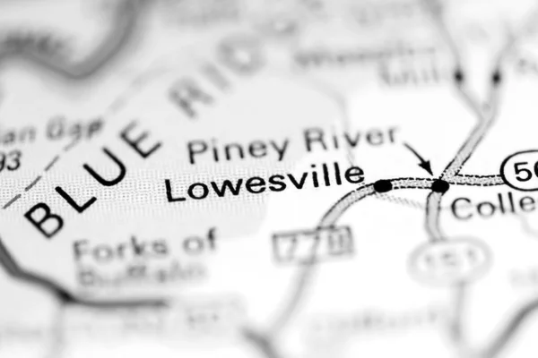 Ловесвілл Вірджинія Сша Географічній Карті — стокове фото