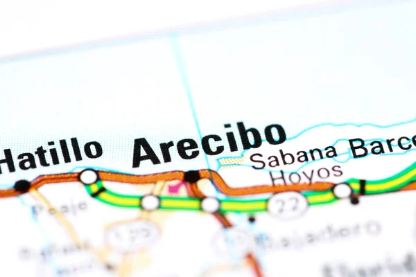 Arecibo Puerto Rico Mapa — Foto de Stock