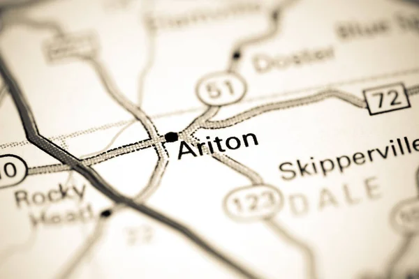 アリトン アラバマだ 地図上のアメリカ — ストック写真