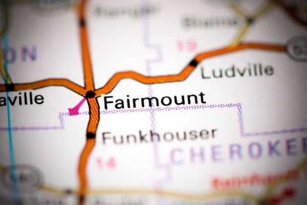 Fairmounte Georgia Usa Mapě — Stock fotografie