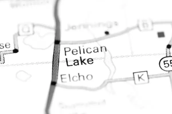Lago Pelican Wisconsin Eeuu Mapa — Foto de Stock