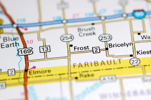 Frost Minnesota Usa Auf Einer Karte — Stockfoto